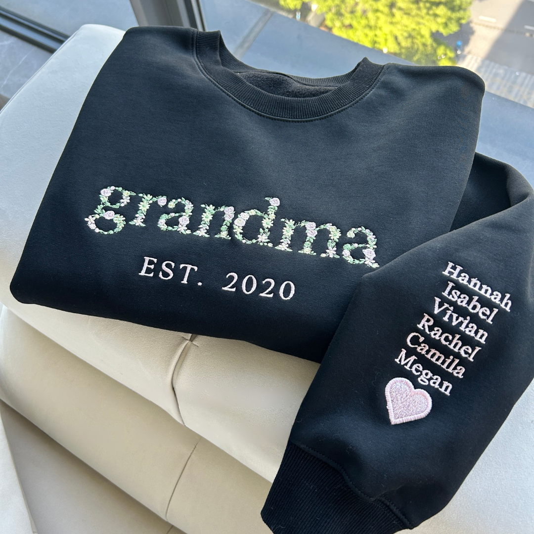 Thoughtful Mother's Day gift: soft unisex custom floral sweatshirt, perfect personalized apparel for women or men.