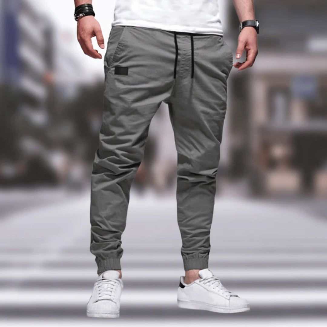 Men's comfort cargo pants with multiple utility pockets for casual, everyday wear and streetwear.