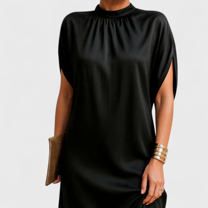 Aven Mock Neck Batwing Dress | Women's Split Sleeve