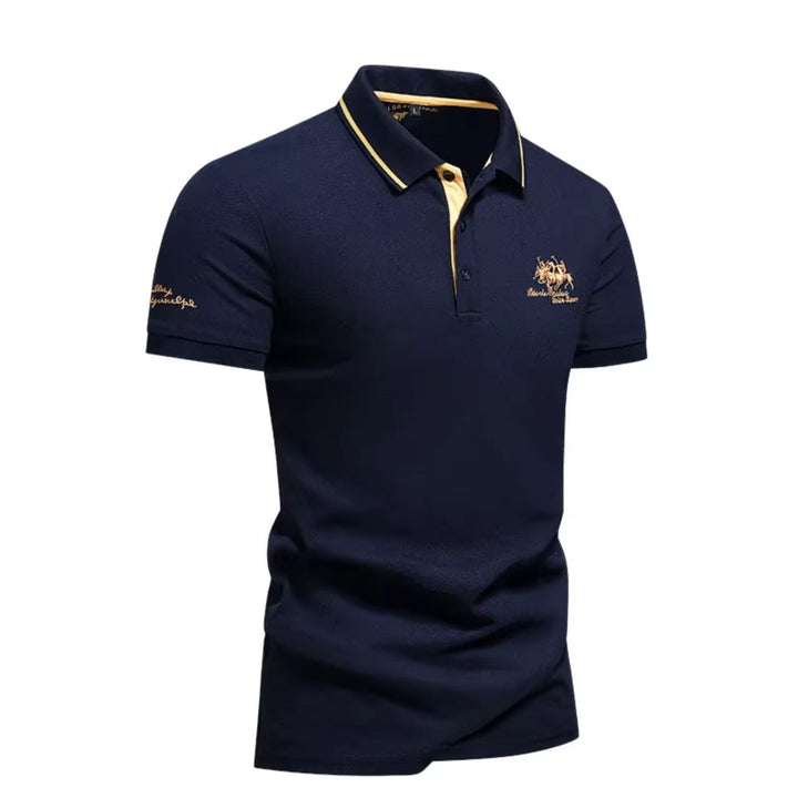 Versatile men's classic polo. Short-sleeve button-up for everyday comfort & casual style.