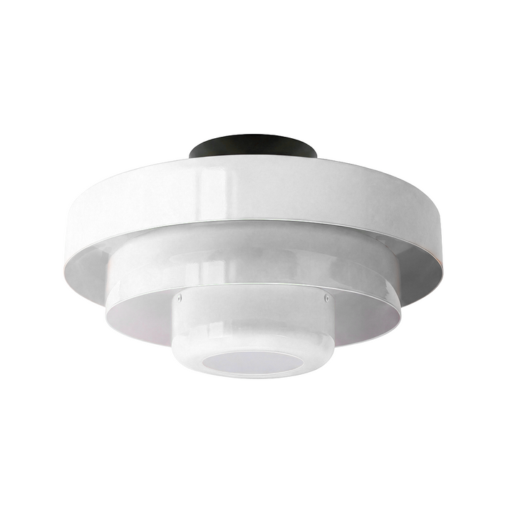 Modern tiered macaron round ceiling light, decorative ambient fixture for lobbies.