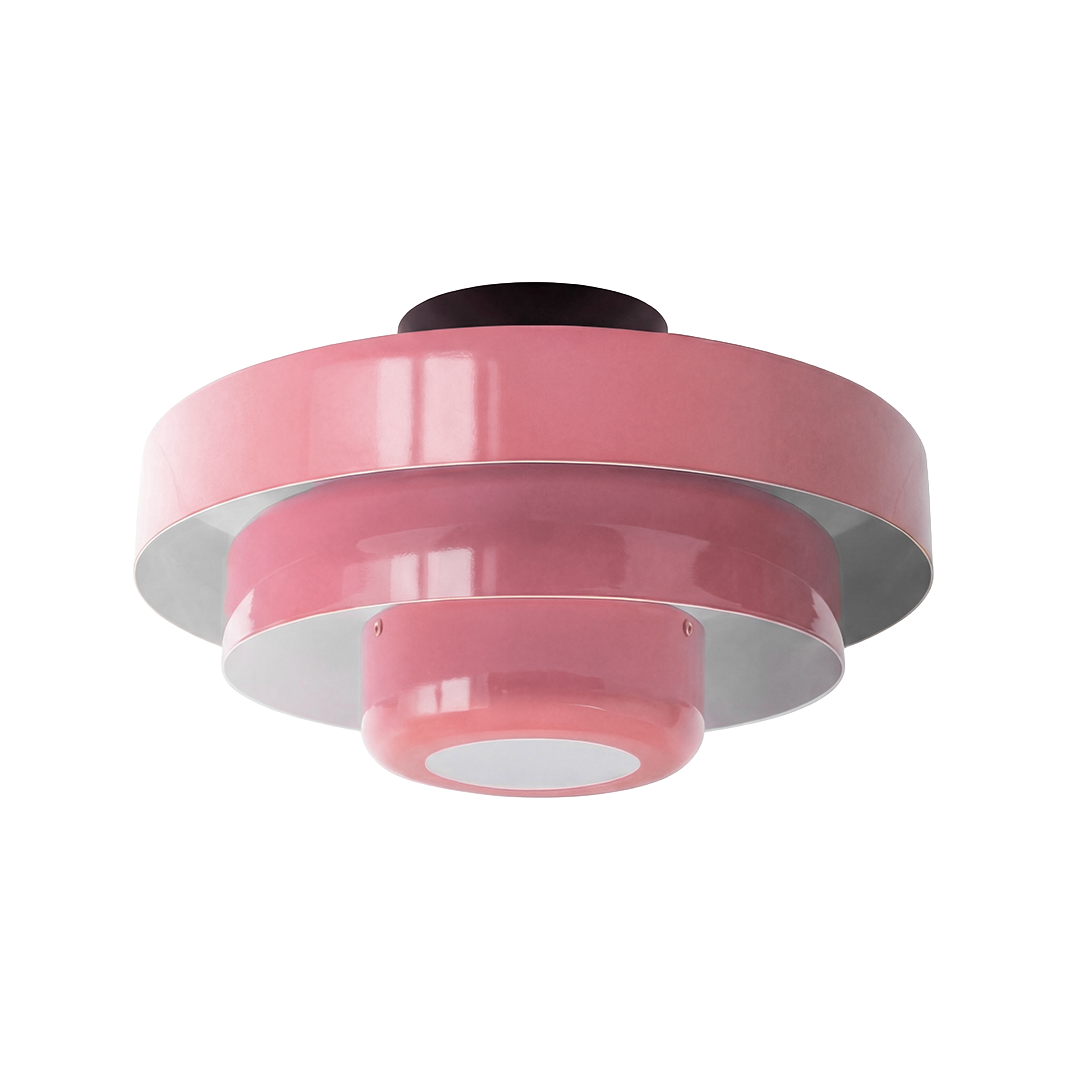 Decorative modern round tiered ceiling light, macaron lamp for vibrant dining areas.