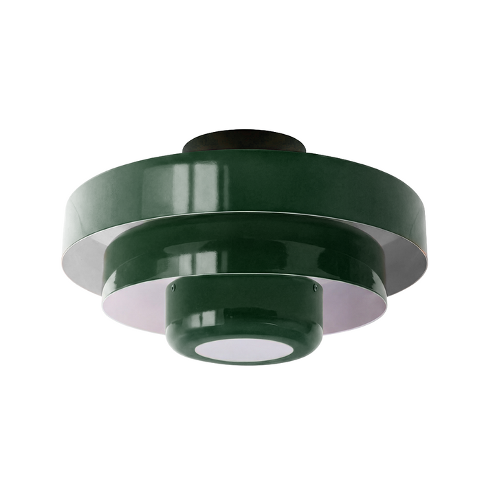 Colorful modern tiered round ceiling light, minimalist lamp for artistic home decor.