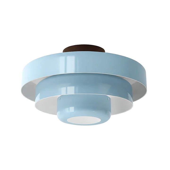 Tiered round macaron ceiling light, modern home decor ambient lighting solution.