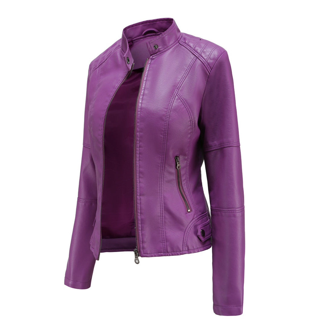 Chic women's tailored jacket, versatile for day to night fashion. Stylish fitted outerwear for modern women.