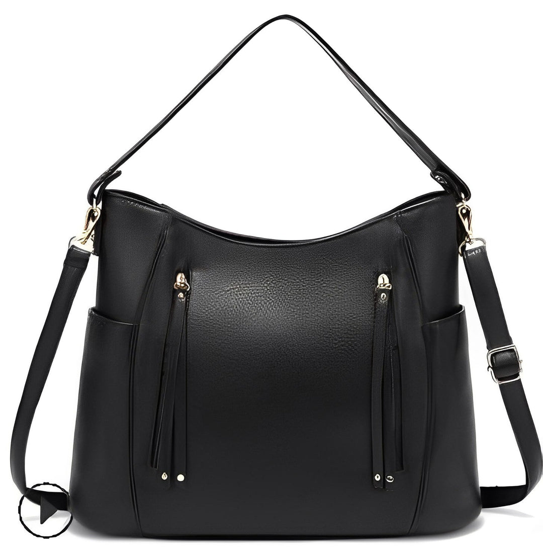 Durable vintage genuine leather handbag for women. Stylish and practical shoulder bag, perfect everyday accessory.