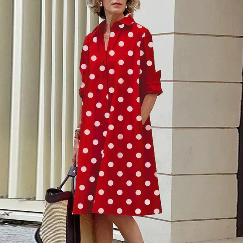 Easy wear women's casual dress, relaxed fit, with pockets. Great for everyday comfort & style.