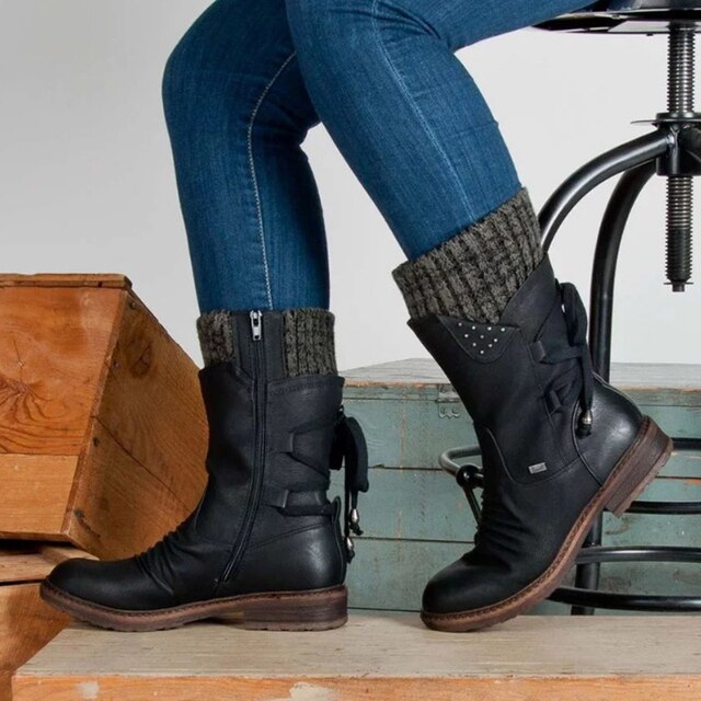 Memory-foam orthopedic ankle boots for women, providing lasting comfort and support.