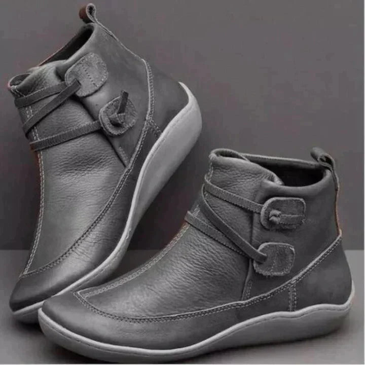 Comfortable women's waterproof ankle boots, ideal for winter & fall. Durable and stylish all-weather footwear.