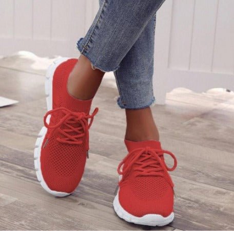 Women's Knit Lace-Up Sneakers