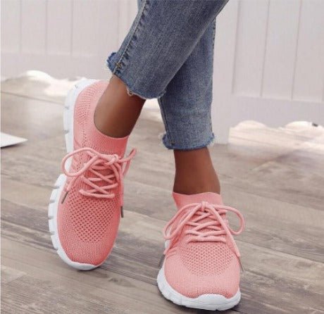 Women's Knit Lace-Up Sneakers