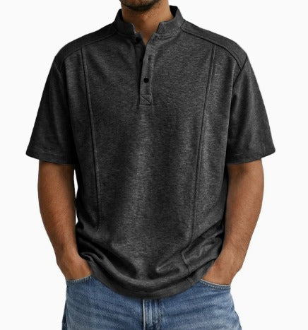 Everyday men's button-up shirt; a long sleeve classic shirt for casual or semi-formal men's outfits.