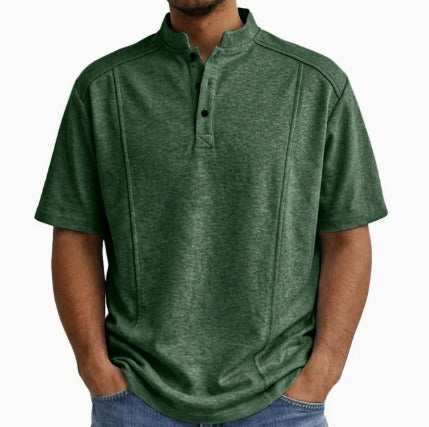 Elegant men's classic button-up shirt, a long sleeve staple for everyday and formal men's fashion.