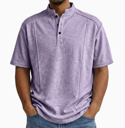 Modern classic men's button-up shirt; long sleeve design for stylish casual & formal men's wear.