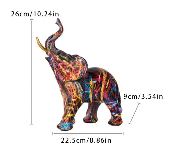 Modern abstract elephant sculpture, decorative lucky charm for any room.