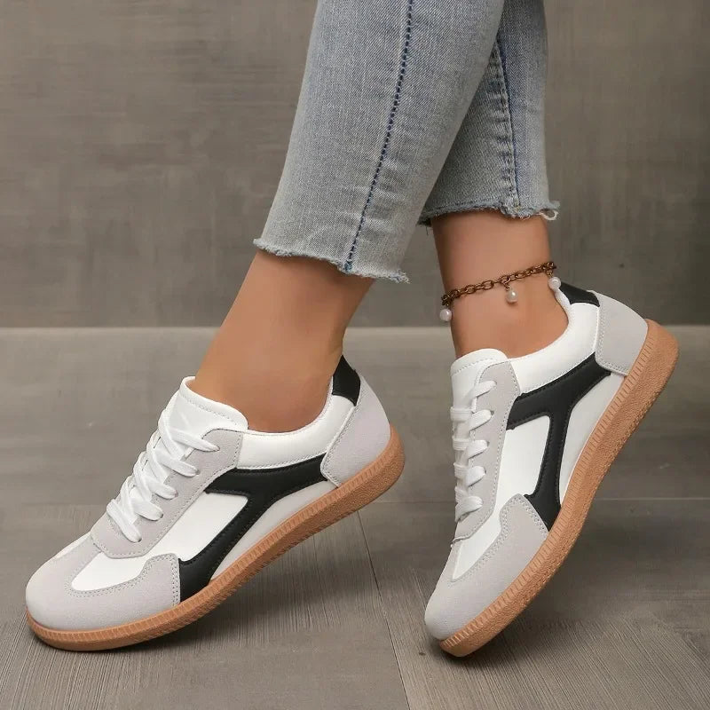 Women's Sydney Varsity Arc Sneakers, retro sporty style. Perfect for casual everyday wear & urban chic fashion.