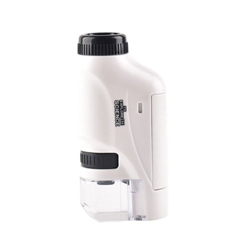 Children's 120x zoom portable microscope, available in pink, for exciting science discovery & educational play.