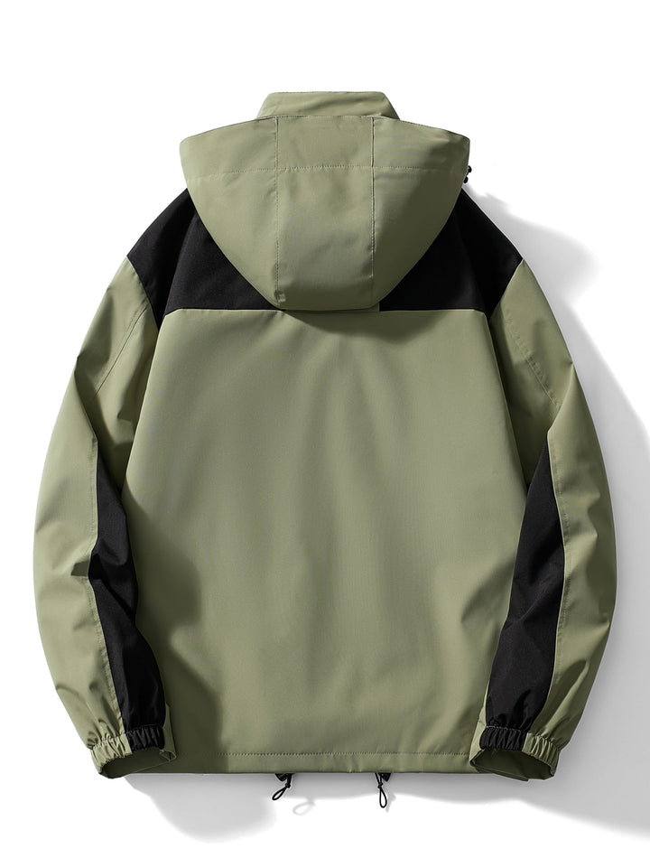 Stylish women's layered jacket, ideal for winter & cold weather travel.