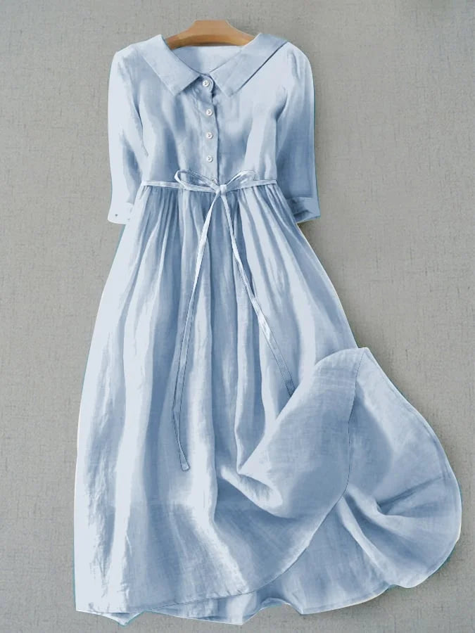 Dahlia Grace Midi Dress - Women's Blue & White Floral