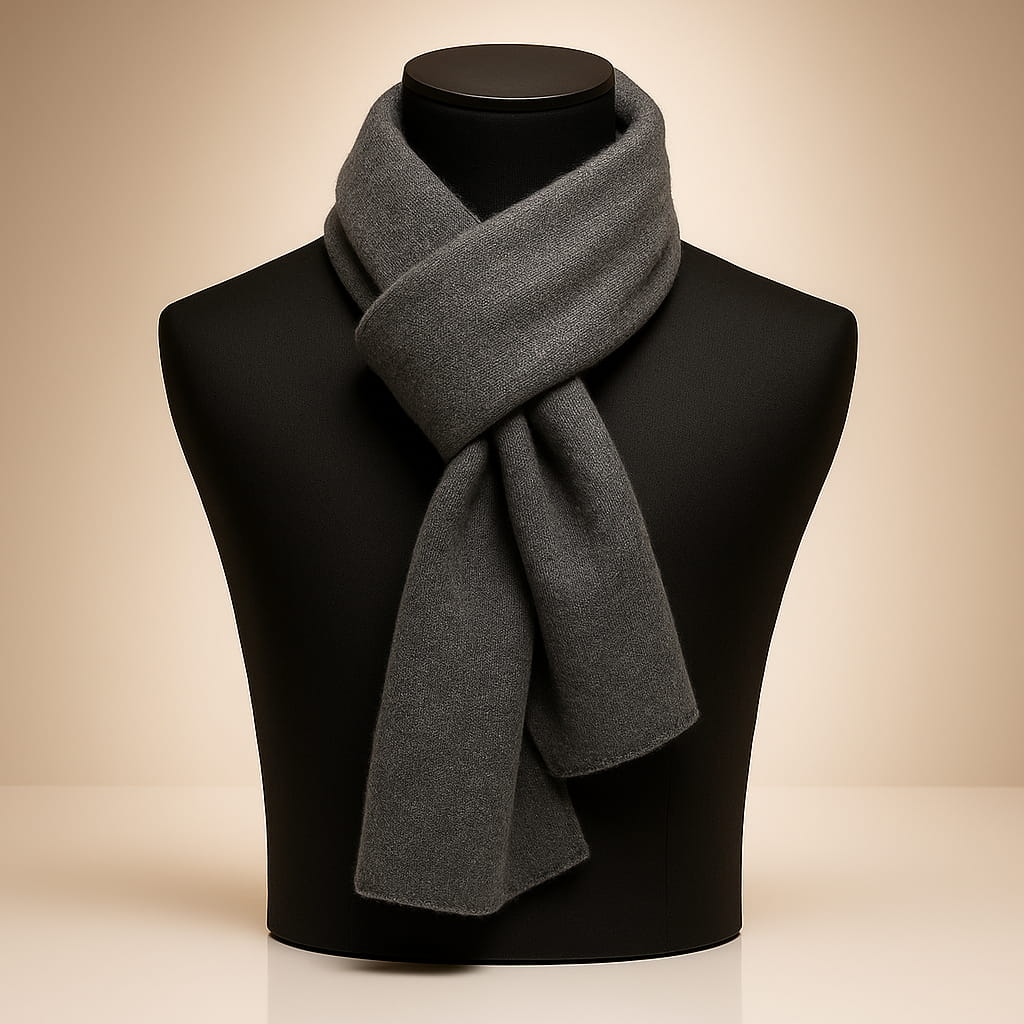 Classic solid winter scarf for women. Elegant & warm neck warmer, perfect cold weather fashion.
