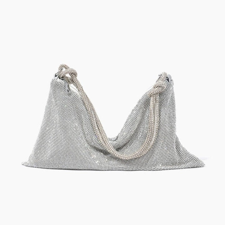 Chic women's rhinestone party handbag. A glamorous fashion accessory to complete your evening look.
