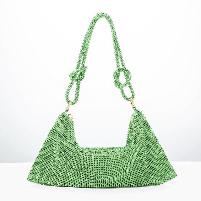 Elegant women's rhinestone party accessory. A dazzling clutch for evening glam & special events.
