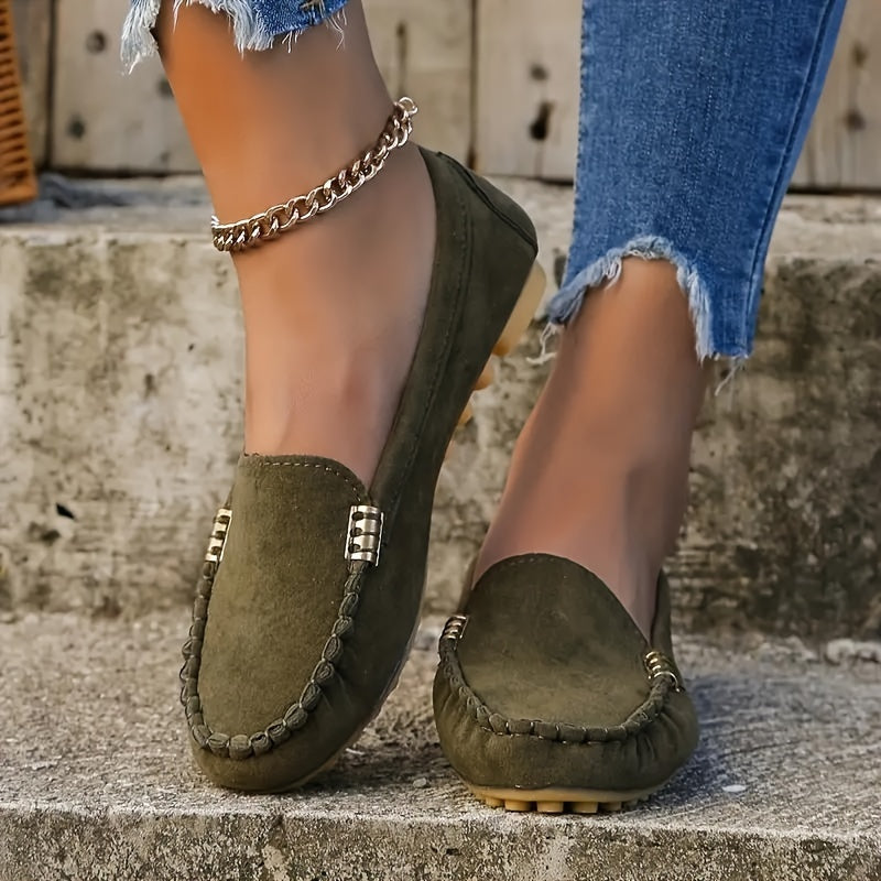 Classic women's casual loafers, easy slip-on design for stylish comfort.