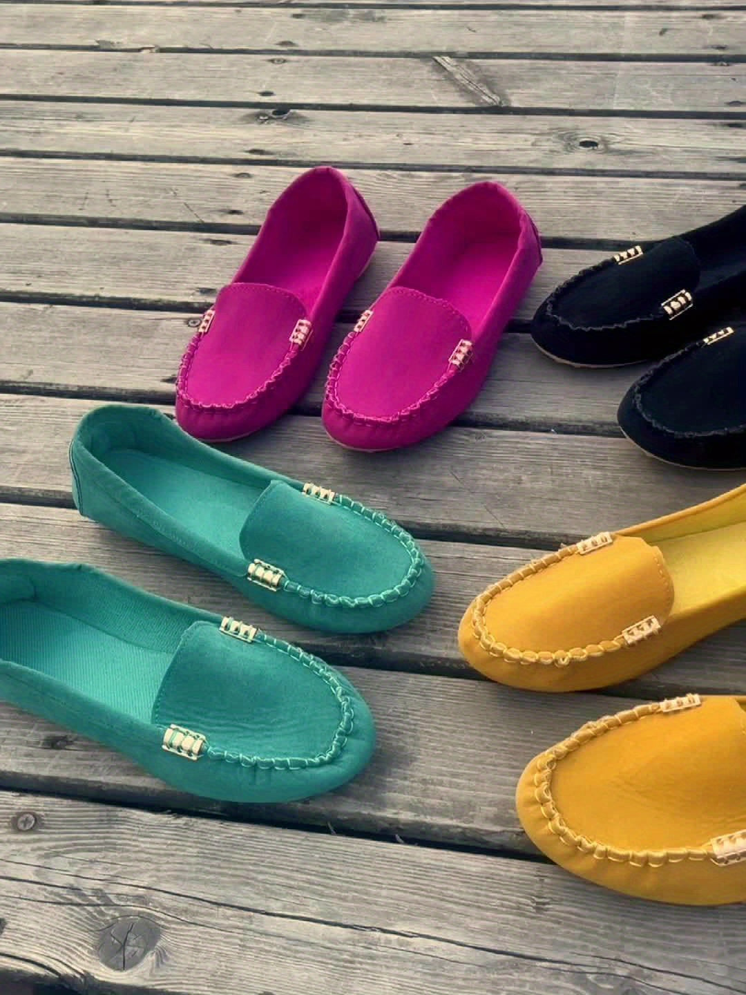 Durable women's slip-on shoes, comfortable loafers for everyday walking.