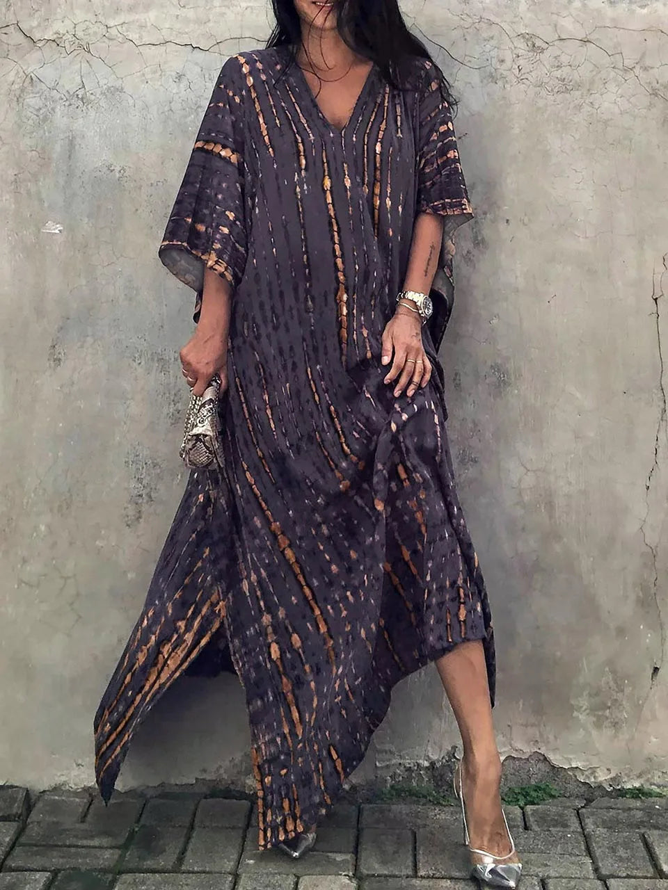 Women's festival-ready boho tie-dye maxi dress. Vibrant, long & flowy for ultimate comfort.
