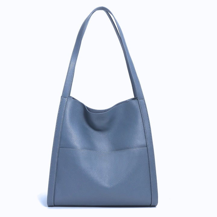 Women's large shoulder tote bag with organized compartments, ideal for work and travel in brown.