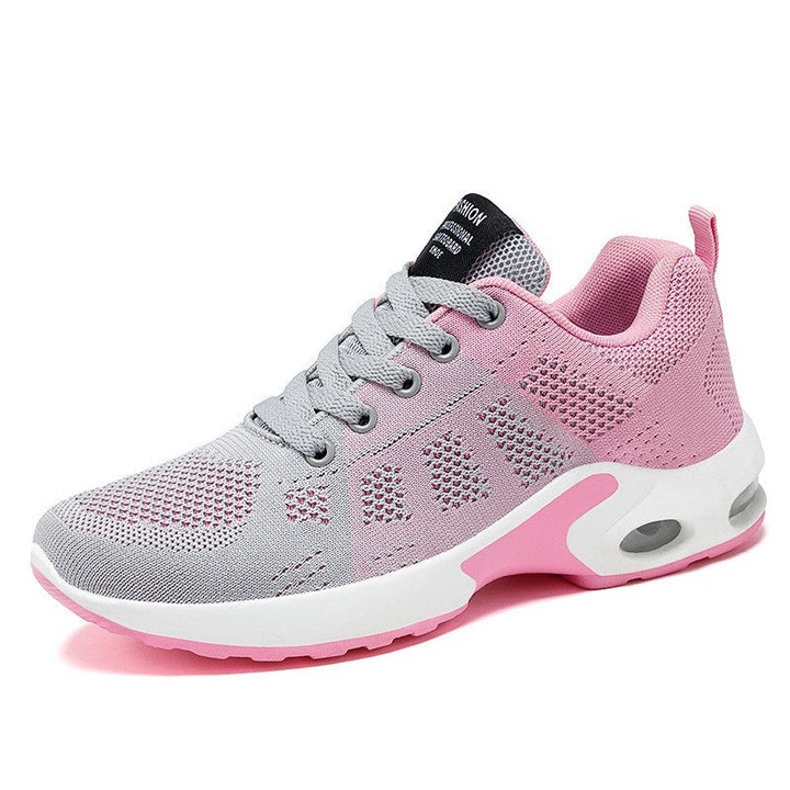 Stylish pink & blue lightweight women's sneakers, perfect for everyday comfort, running, and versatile wear.
