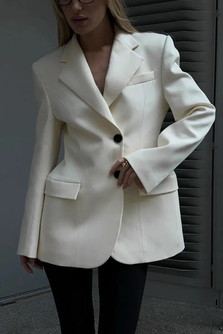 Classic women's professional jacket, a tailored blazer designed for power dressing & sophisticated workwear.