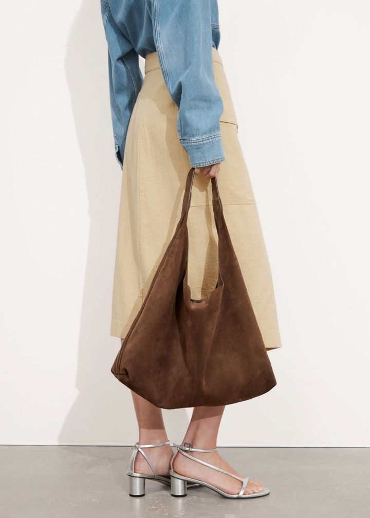 Large women's shoulder tote bag, perfect for daily essentials & work. Versatile, slouchy hobo style carryall.