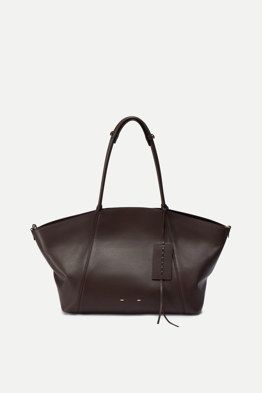 Women's spacious brown everyday travel tote bag, ideal for daily essentials, work, and trips.