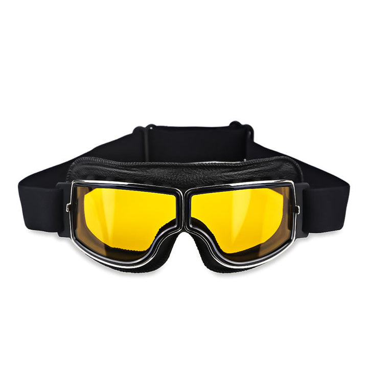 Unisex fitover motorcycle goggles with UV protection & anti-fog lenses for glasses wearers.