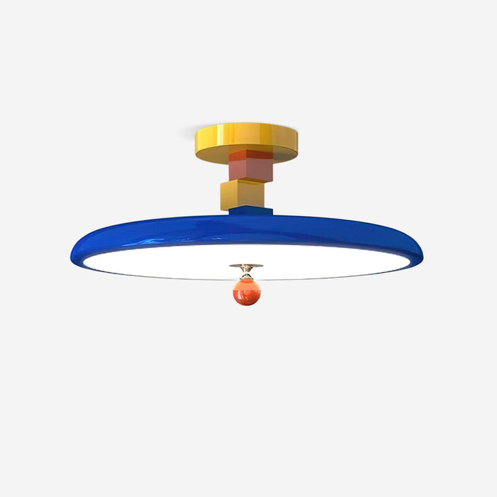 Zeno Geometric Acrylic LED Flush Mount Ceiling Light. Modern, energy-efficient, warm white.