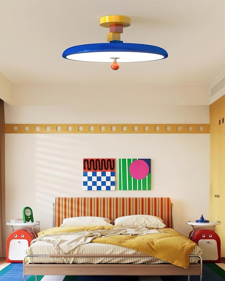 Stylish Zeno geometric acrylic LED light. Flush mount, modern lighting for living rooms & bedrooms.