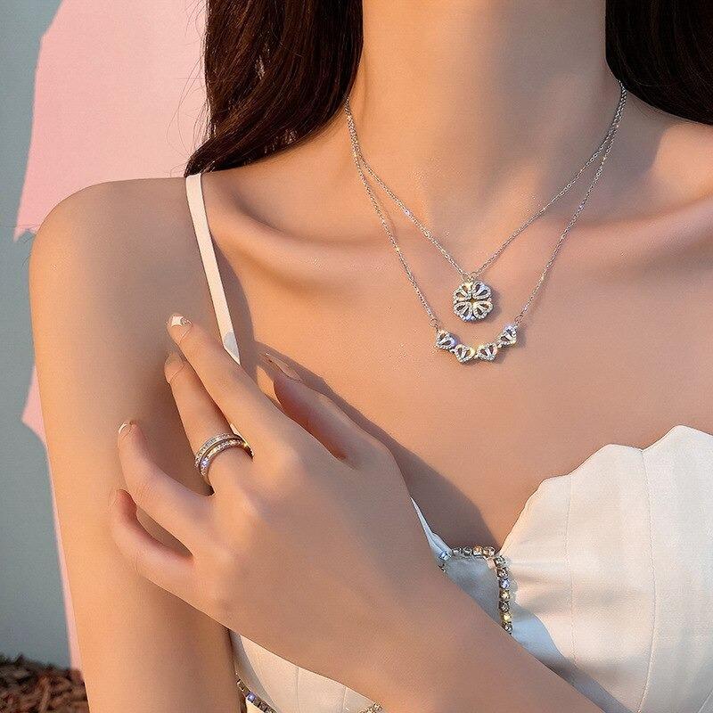 Four-Leaf Clover Necklace - Lucky Charm Pendant