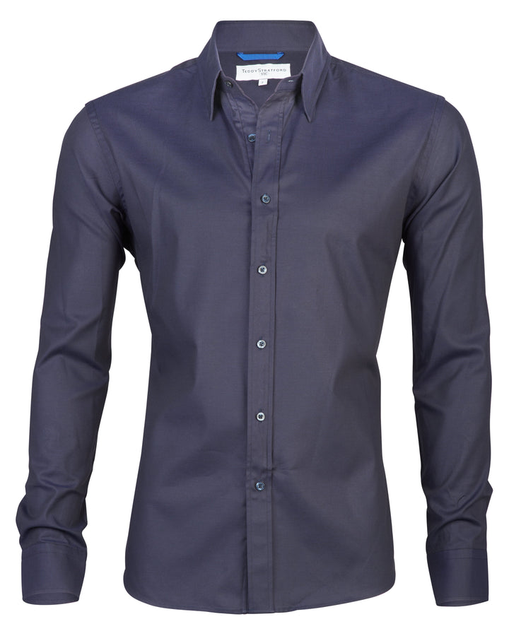 Modern men's fashion zip fit shirt with a sleek silhouette, tailored comfort, and discreet hidden zipper.