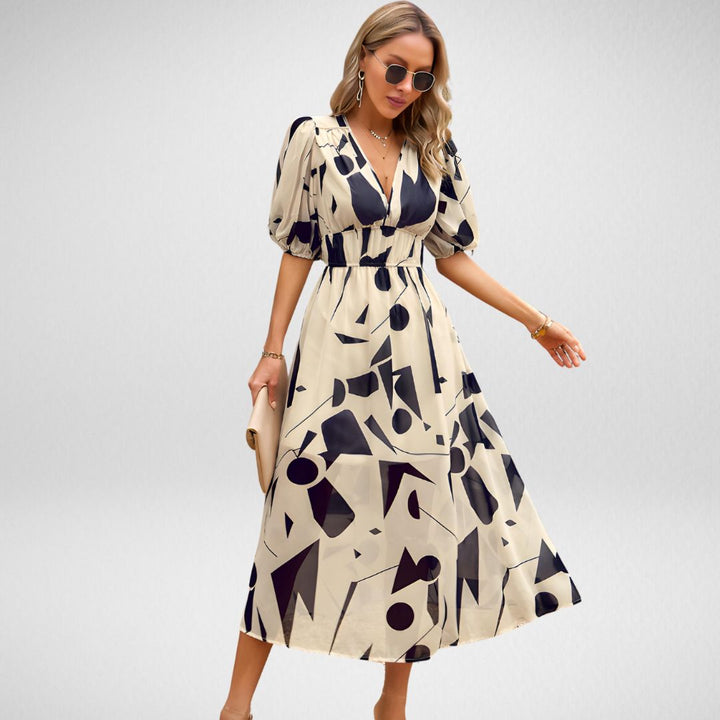 Women's V-Neck Midi Dress