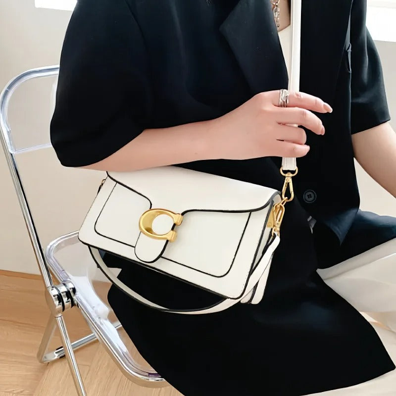 Stylish women's shoulder/crossbody bag. Elegant everyday purse with organized ample storage & classic design.