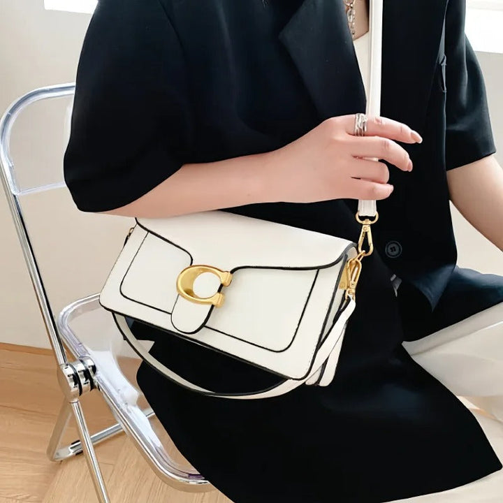 Stylish women's shoulder/crossbody bag. Elegant everyday purse with organized ample storage & classic design.