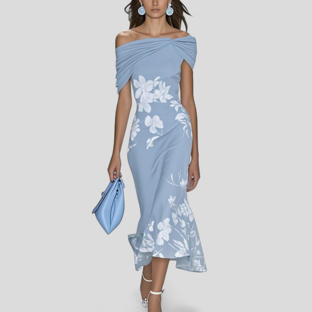 Women's Off-Shoulder Floral Midi Dress