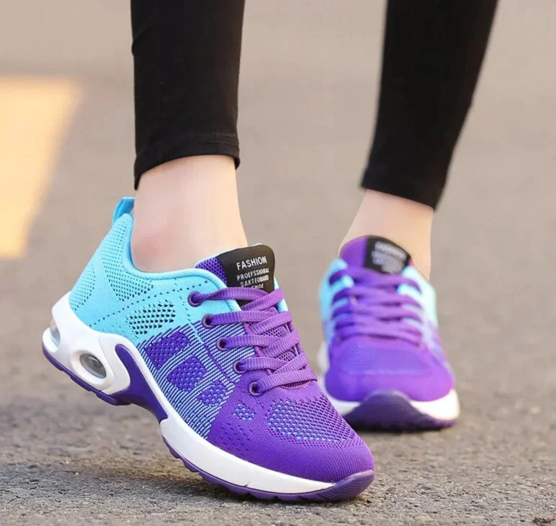 Close-up of women's orthopedic comfort walking shoes, highlighting supportive design and quality materials.
