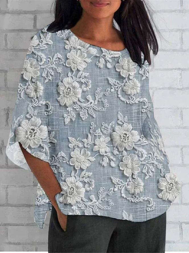 Vintage Floral Blouse