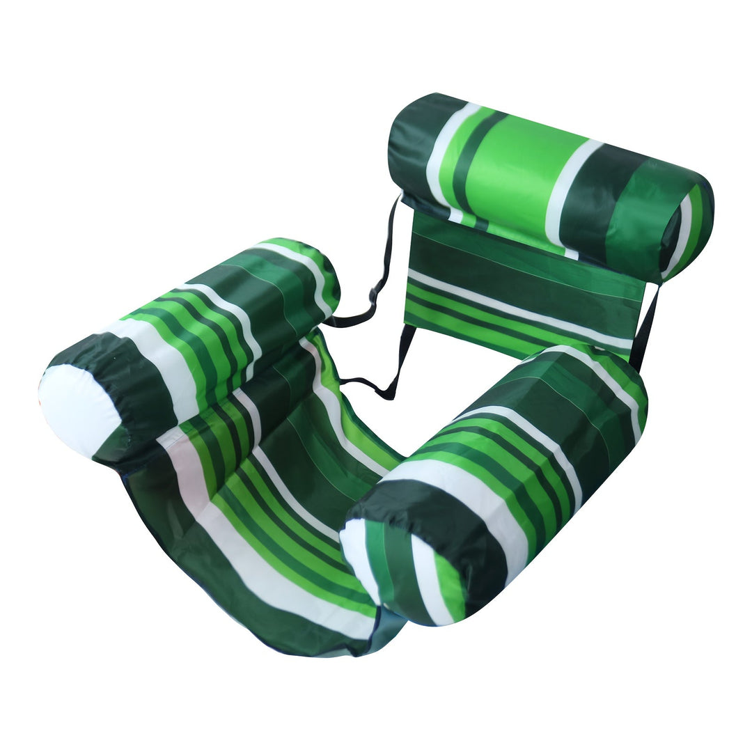 Vibrant unisex inflatable pool float lounger, durable for comfortable water relaxation.