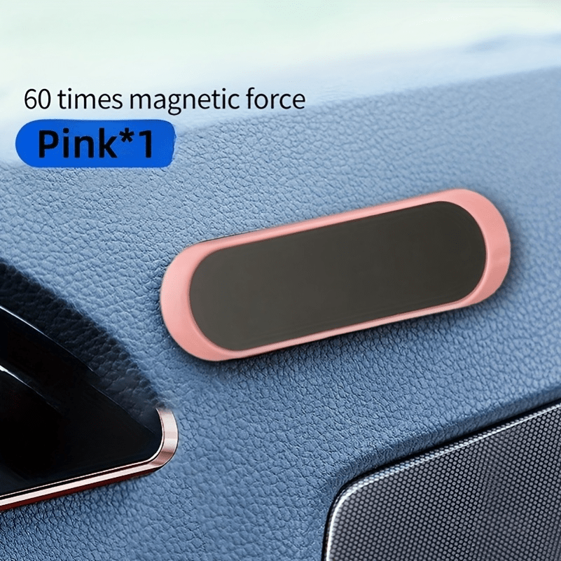 Universal magnetic car phone mount with strong grip & sleek minimalist design.