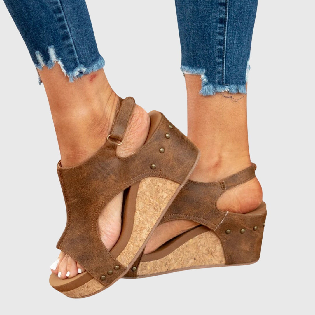 All-day comfort women's open toe sandals with orthopedic foot support, perfect for summer casual wear.