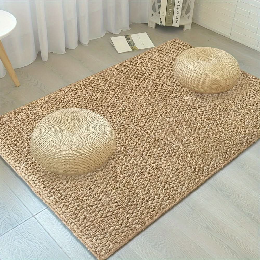 Absorbent dirt-trapping entryway mat in action, keeping indoor floors spotless and clean.