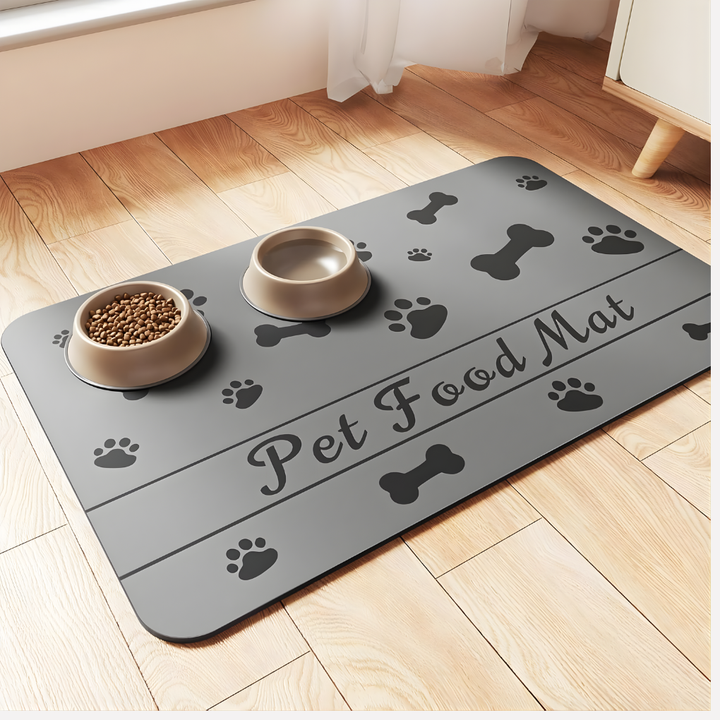 Silicone pet feeding mat, non-slip and absorbent for pet supplies